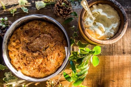 Torta di mele irlandese con crema alla vaniglia