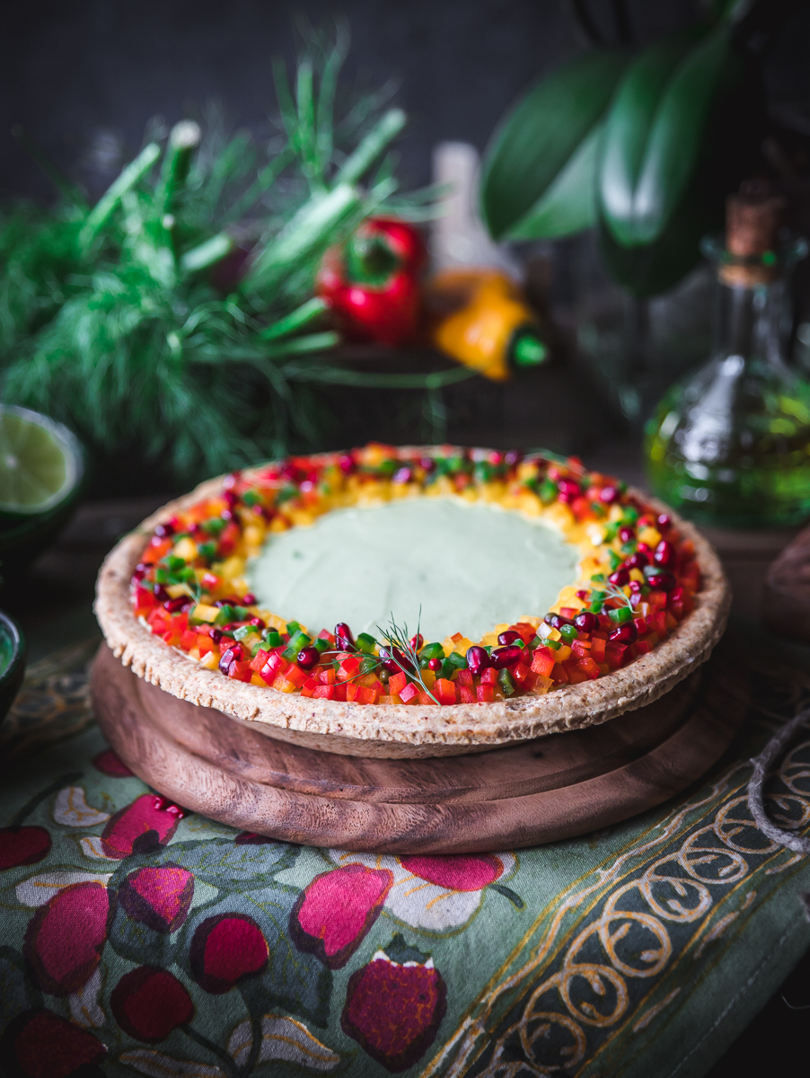 pie salata ai coriandoli di verdure