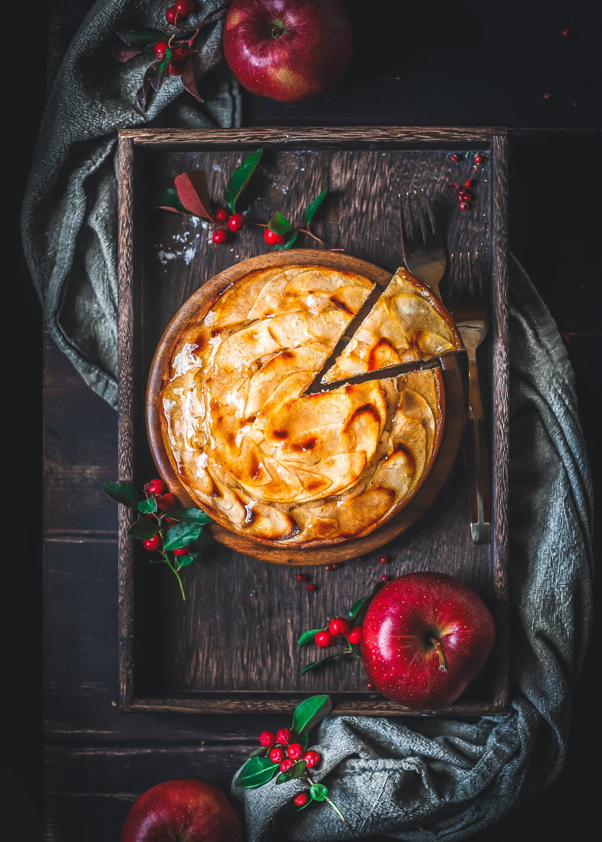 Ricetta torta di mele francese con gelatina alla cannella