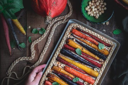 Torta salata con carote, zucca e formaggio Piave Dop