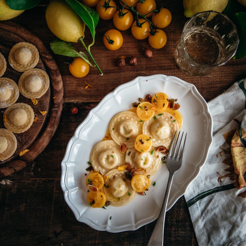 tortelli di baccalà mantecato