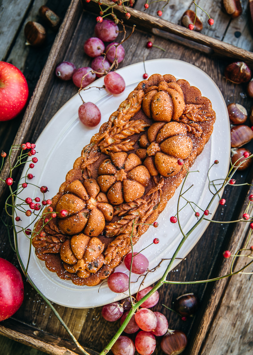 Pan di zucca e crema di marroni (senza grassi) con stampo Nordic