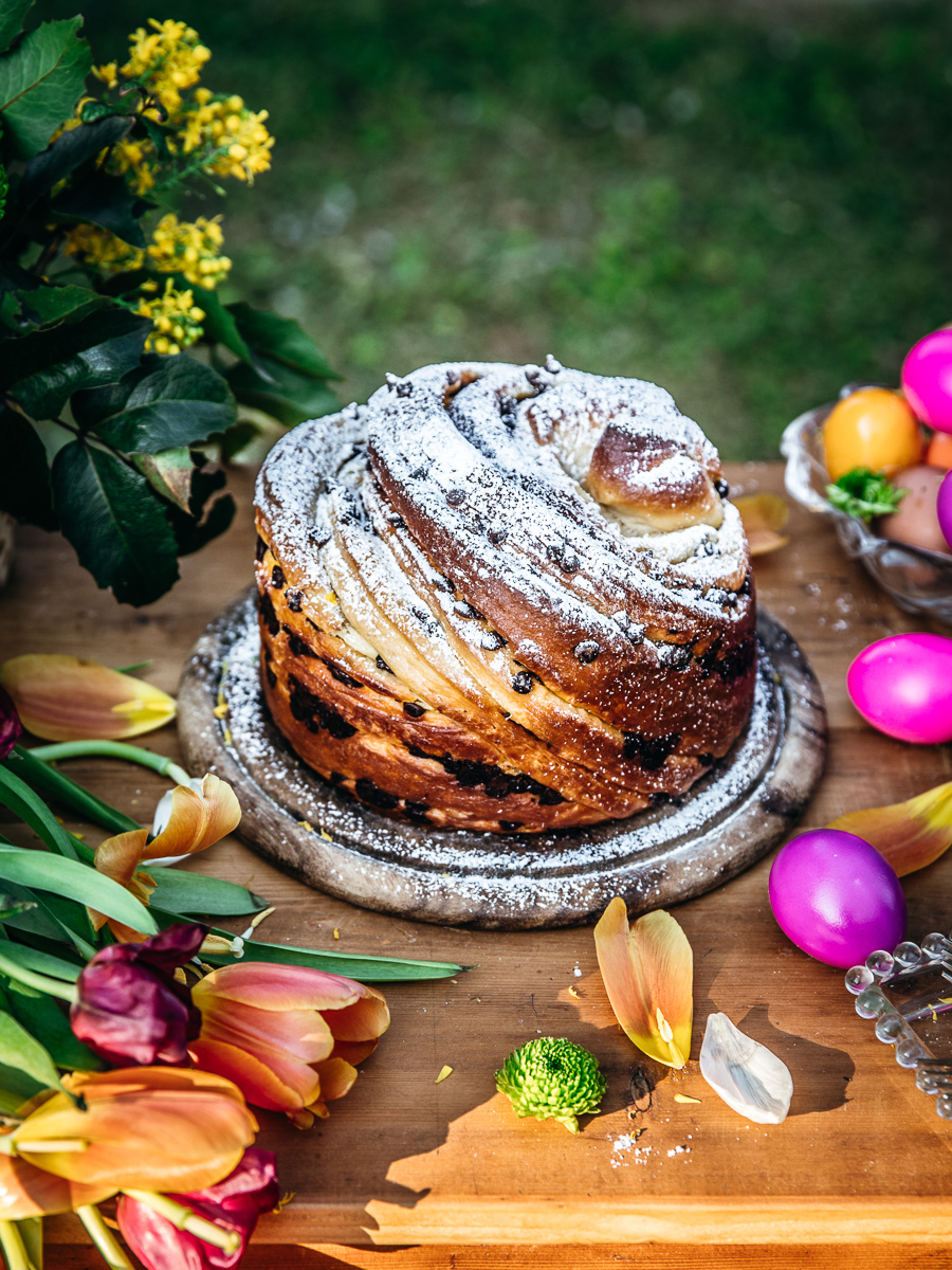 Cruffin pasquale al cioccolato