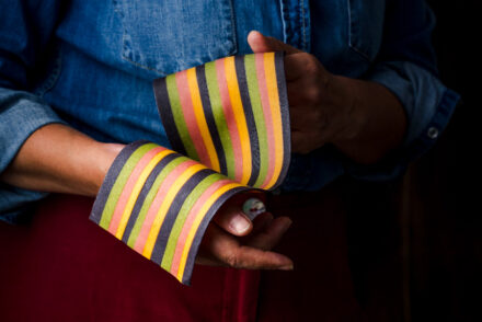 Impasto di pasta fresca colorata con polveri naturali di spinaci, zafferano, mirtillo e lampone